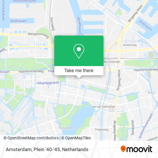 Amsterdam, Plein '40-'45 map