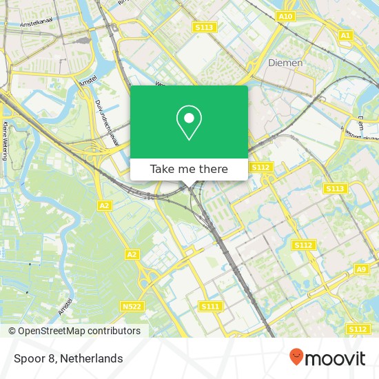 Spoor 8 map