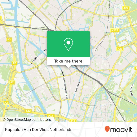 Kapsalon Van Der Vlist map