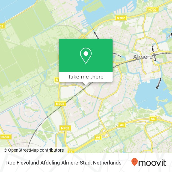 Roc Flevoland Afdeling Almere-Stad map