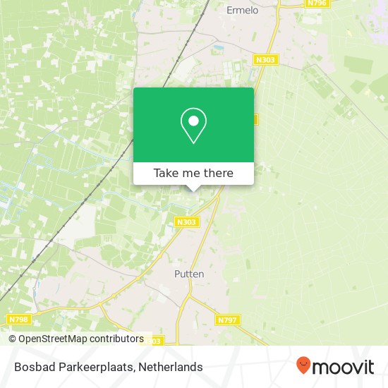 Bosbad Parkeerplaats map