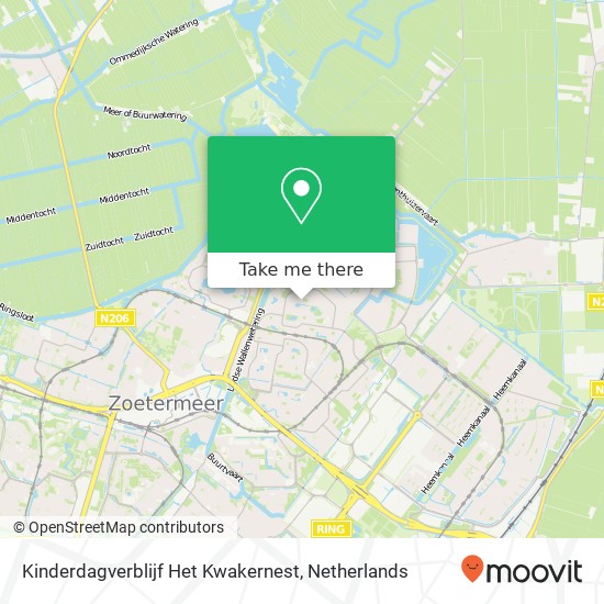 Kinderdagverblijf Het Kwakernest map