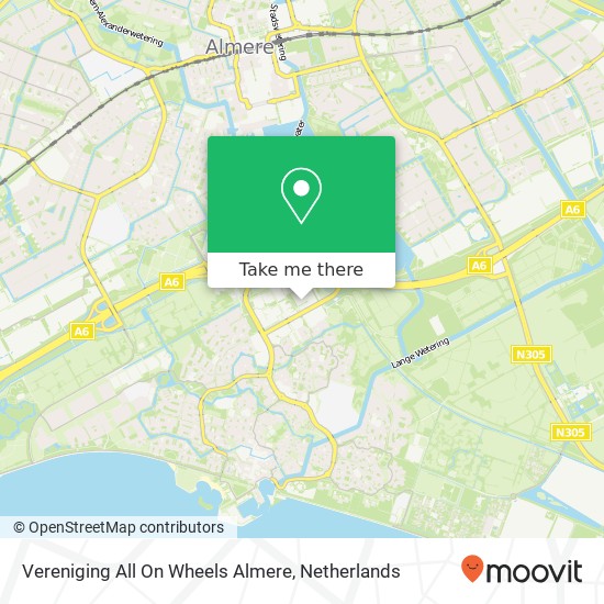Vereniging All On Wheels Almere map
