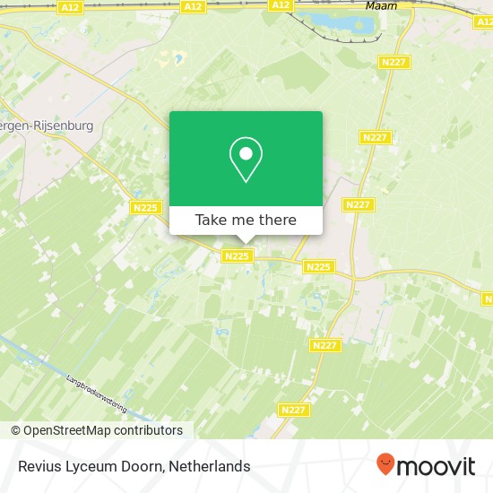 Revius Lyceum Doorn map