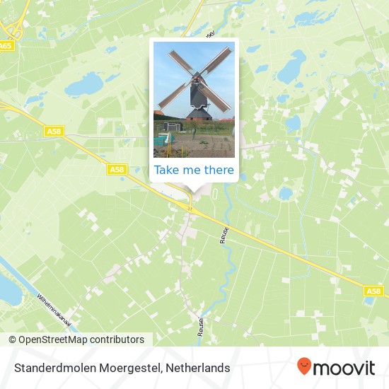 Standerdmolen Moergestel Karte