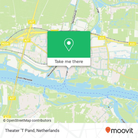 Theater 'T Pand map