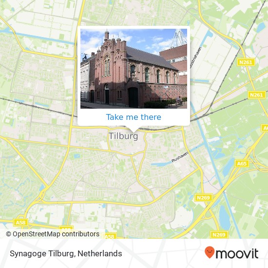 Synagoge Tilburg map