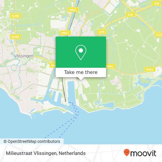 Milieustraat Vlissingen Karte