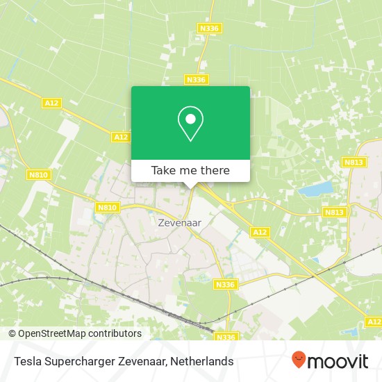 Tesla Supercharger Zevenaar Karte