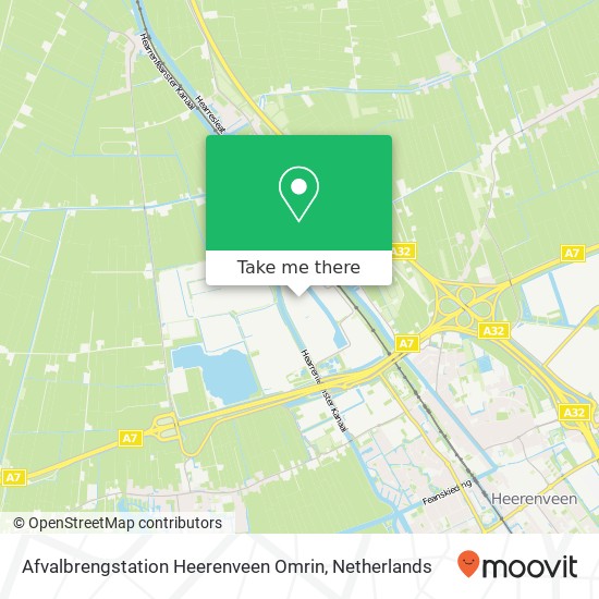 Afvalbrengstation Heerenveen Omrin map