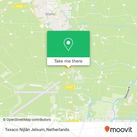 Texaco Nijlân Jelsum map