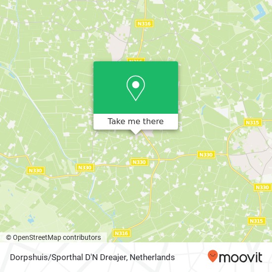 Dorpshuis/Sporthal D'N Dreajer Karte