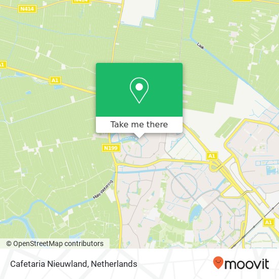 Cafetaria Nieuwland map