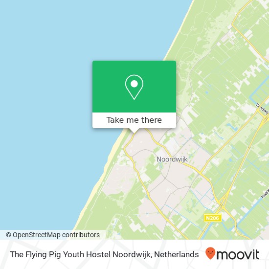 The Flying Pig Youth Hostel Noordwijk Karte