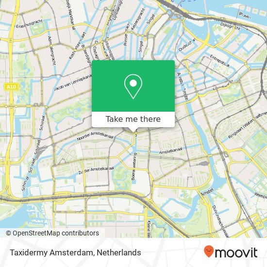 Taxidermy Amsterdam map