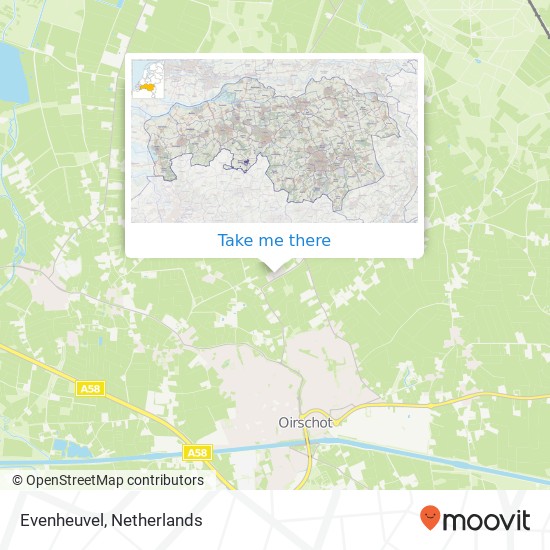 Evenheuvel map