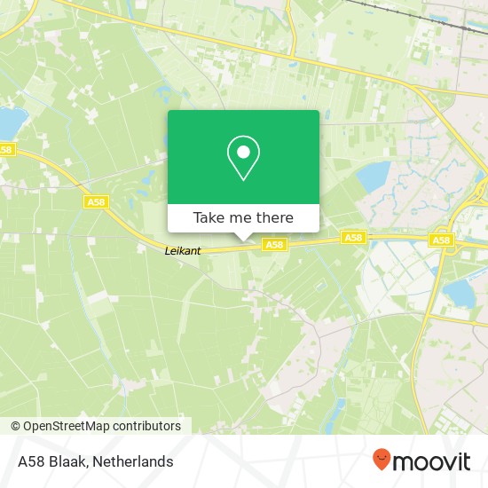 A58 Blaak map