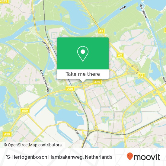 'S-Hertogenbosch Hambakenweg map
