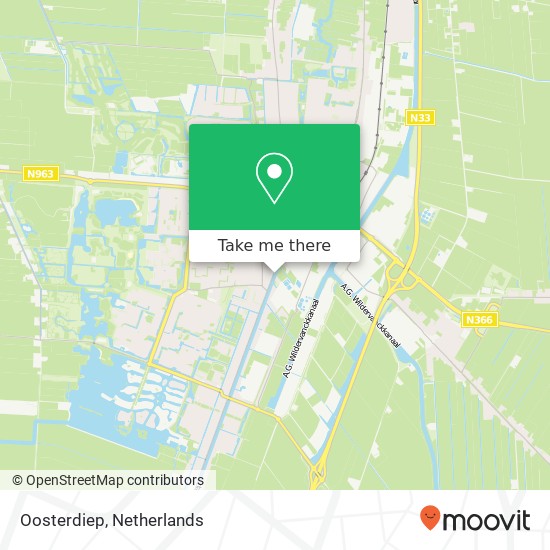 Oosterdiep map