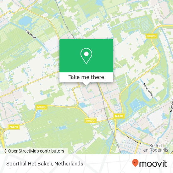 Sporthal Het Baken map