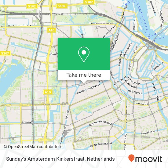 Sunday's Amsterdam Kinkerstraat Karte