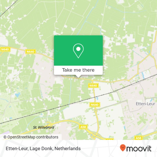 Etten-Leur, Lage Donk map