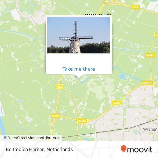 Beltmolen Hernen map