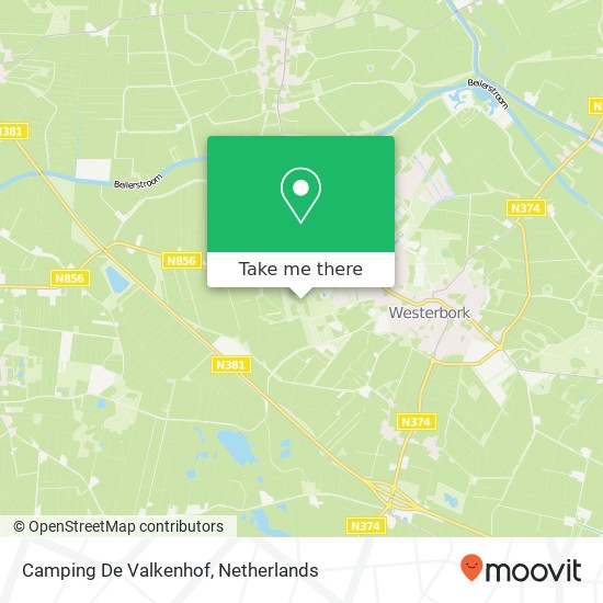 Camping De Valkenhof map