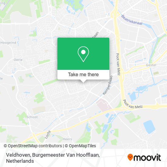 Veldhoven, Burgemeester Van Hoofflaan Karte