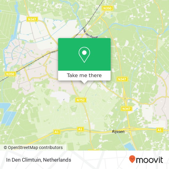 In Den Climtuin map