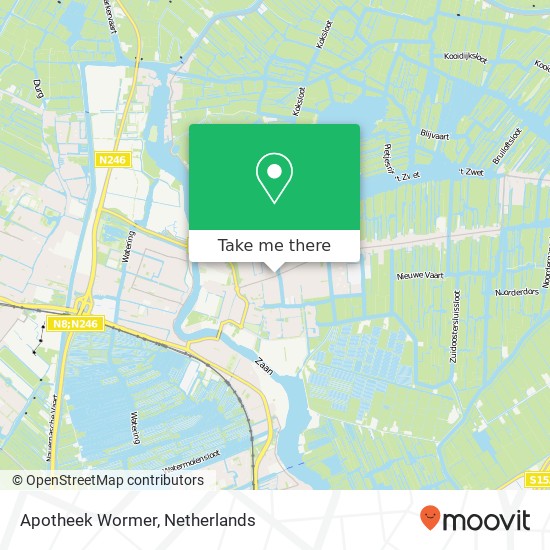 Apotheek Wormer map