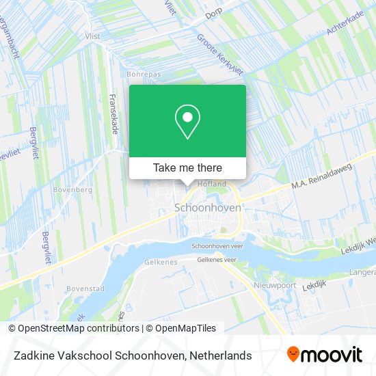 Zadkine Vakschool Schoonhoven map