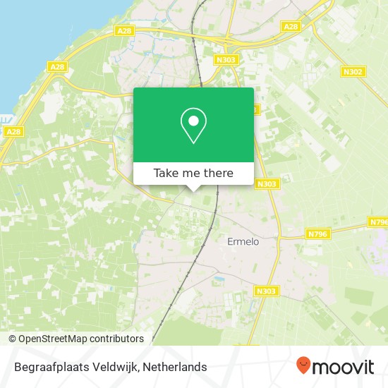 Begraafplaats Veldwijk map