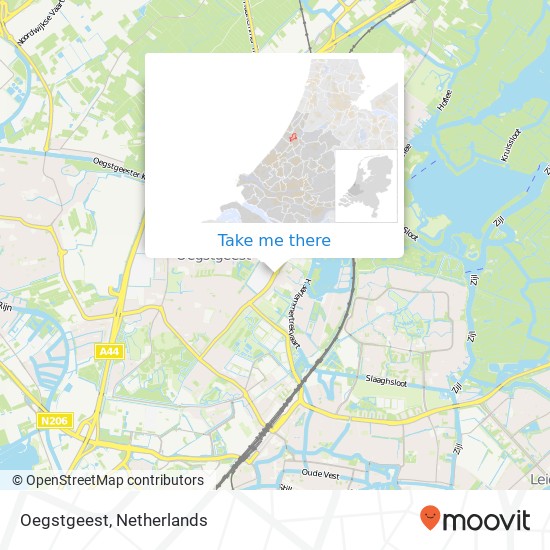 Oegstgeest Karte