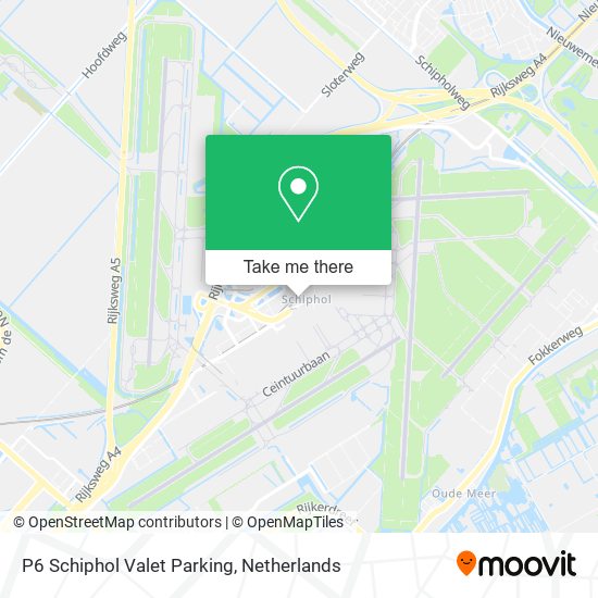 P6 Schiphol Valet Parking Karte