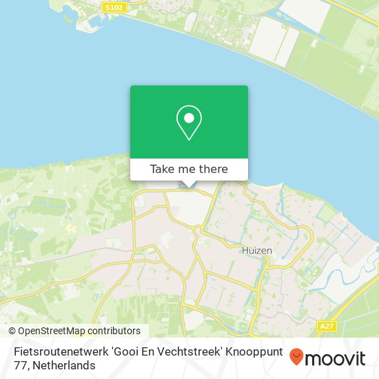 Fietsroutenetwerk 'Gooi En Vechtstreek' Knooppunt 77 map