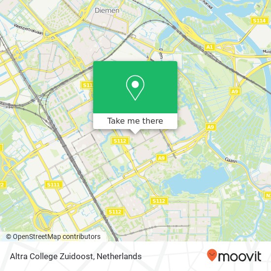 Altra College Zuidoost map