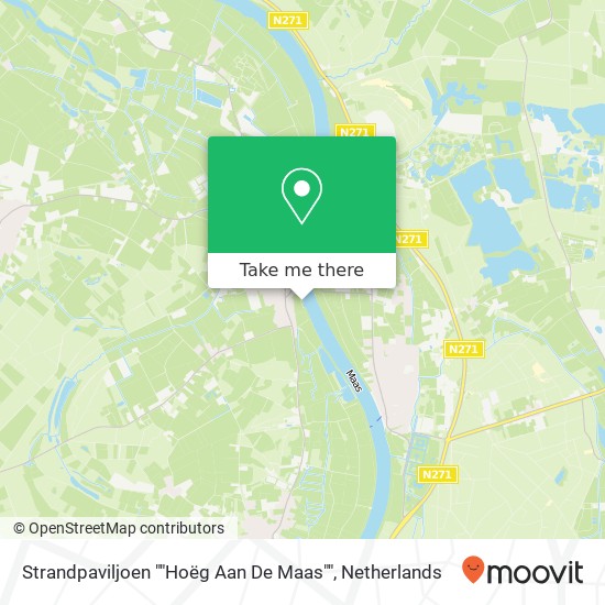 Strandpaviljoen ""Hoëg Aan De Maas"" Karte