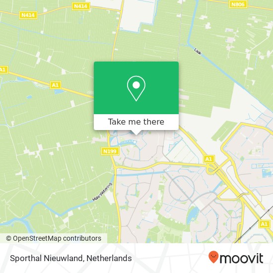 Sporthal Nieuwland map