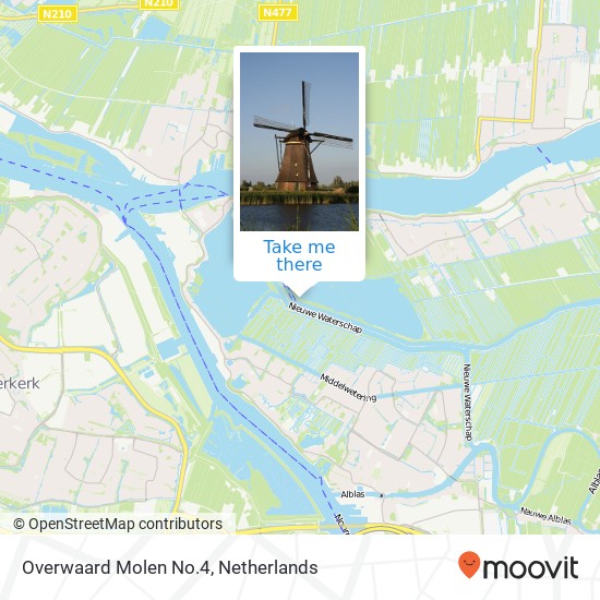 Overwaard Molen No.4 map