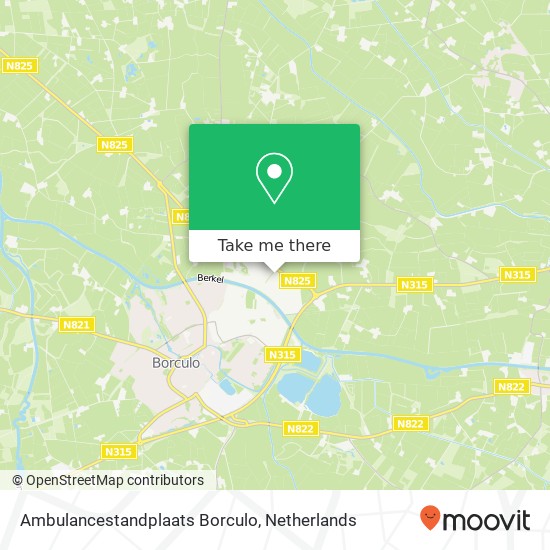 Ambulancestandplaats Borculo map