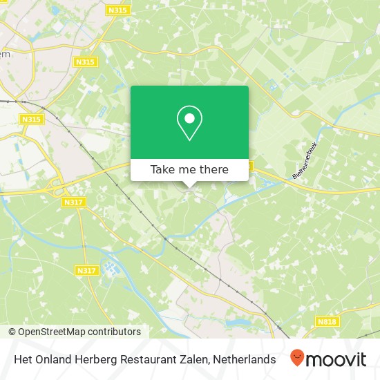 Het Onland Herberg Restaurant Zalen map