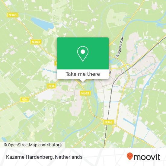 Kazerne Hardenberg Karte