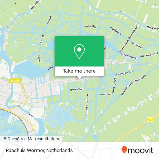 Raadhuis Wormer map