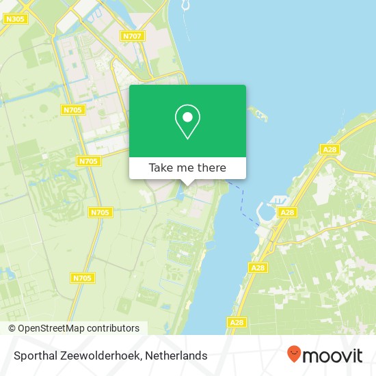 Sporthal Zeewolderhoek map