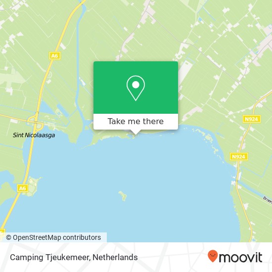 Camping Tjeukemeer map