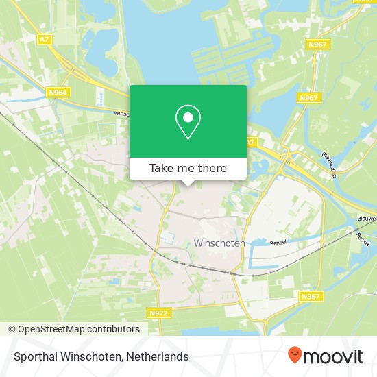 Sporthal Winschoten map