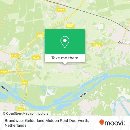 Brandweer Gelderland Midden Post Doorwerth Karte