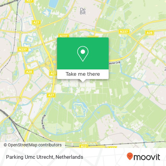 Parking Umc Utrecht map