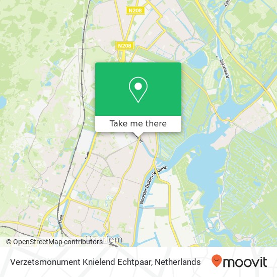 Verzetsmonument Knielend Echtpaar map